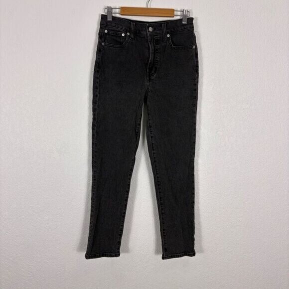 Madewell Faded Black The Perfect Vintage Straight Leg Jeans Size 25 - Picture 1 of 13